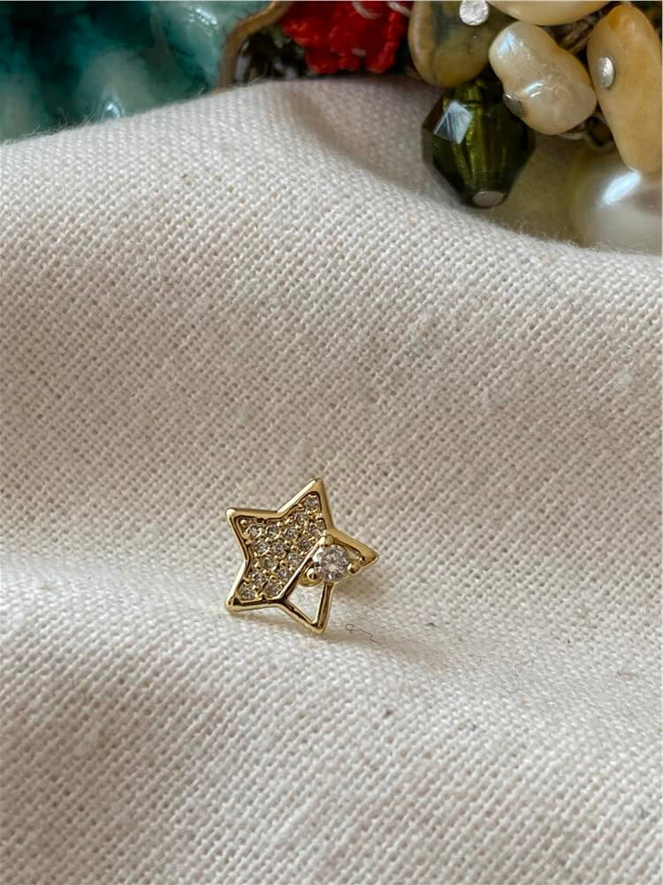 Tektaş Detaylı Yıldız Piercing