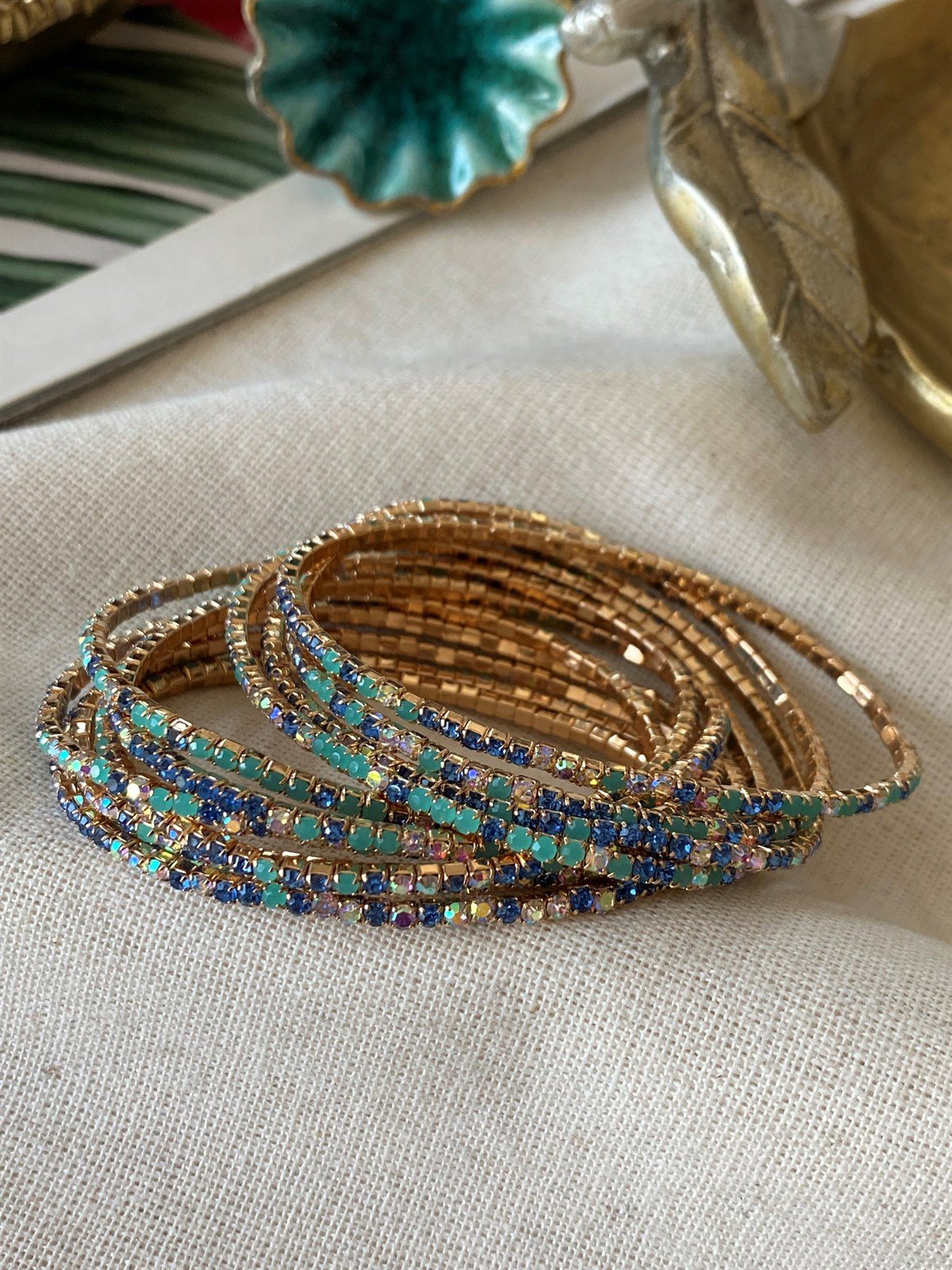 Turkuaz Esnek Suyolu Bileklik