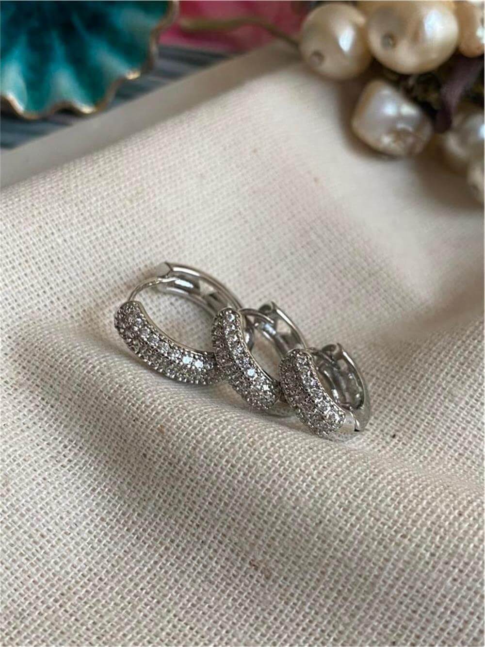 Üçlü Silver Halkalar Küpe