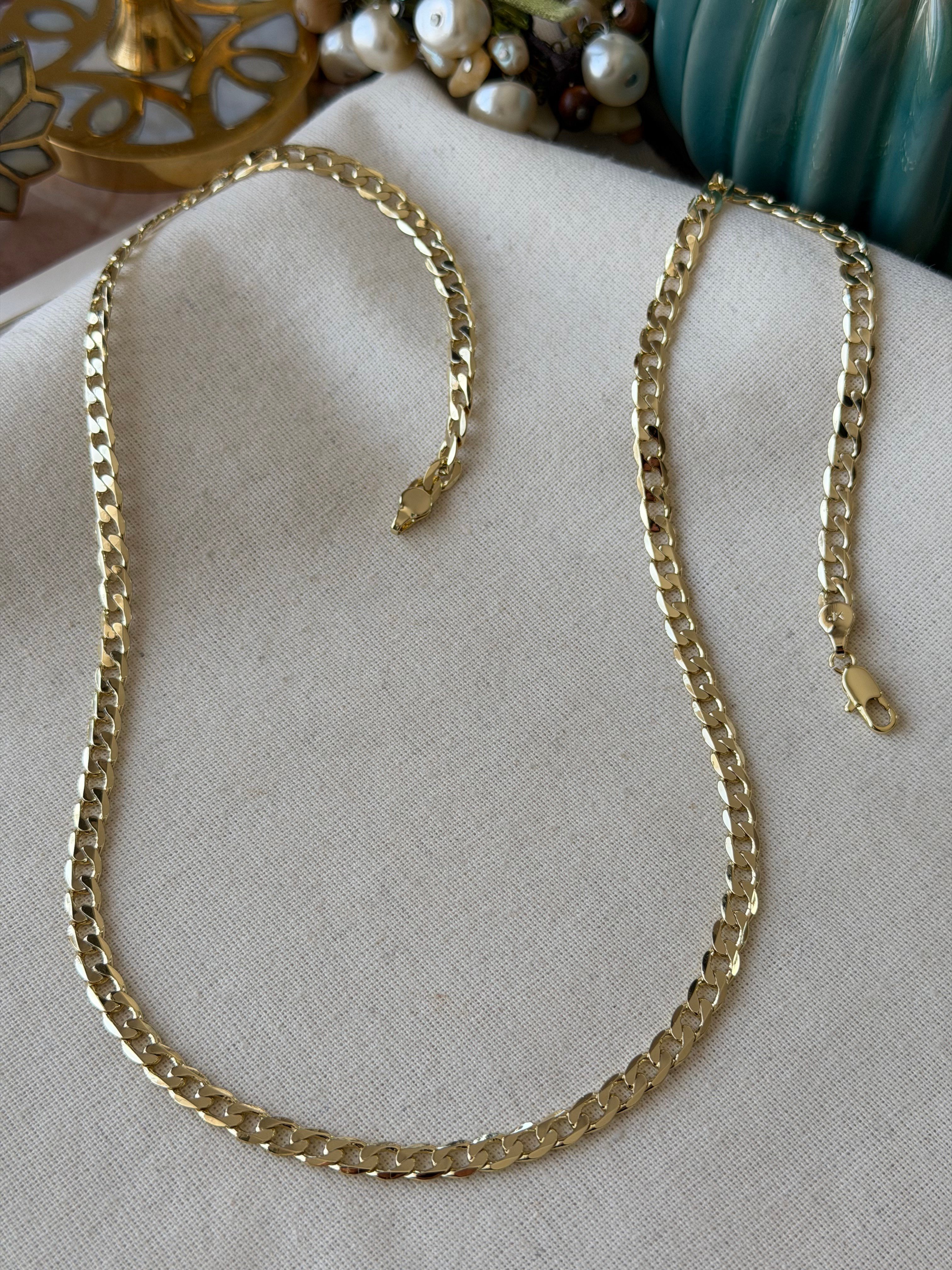 VIP 14K 60 cm Yassı Zincir Kolye