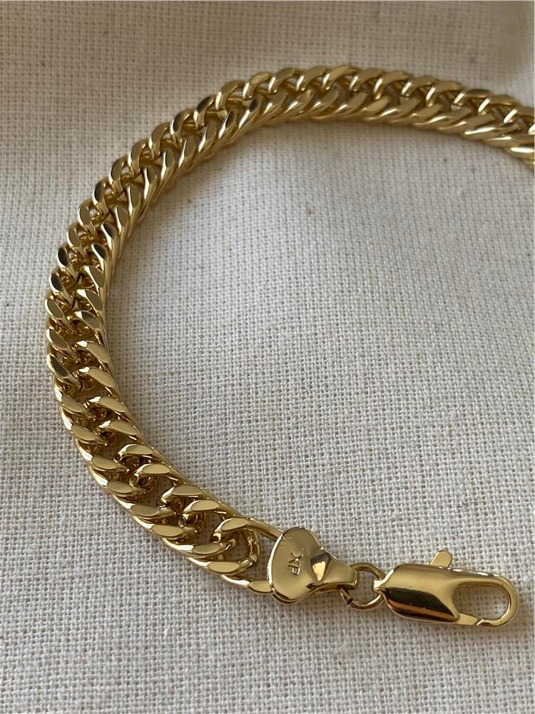 VIP 14K 7 mm Zincir Bileklik