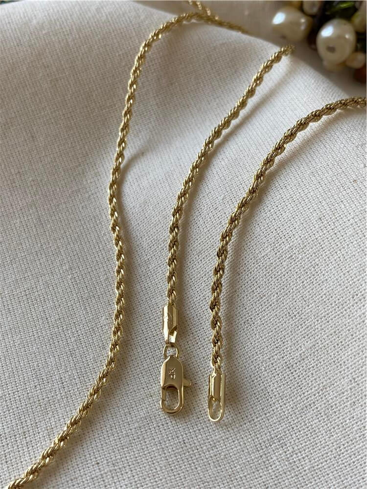VIP 14K 70 cm İnce Burgu Zincir Kolye