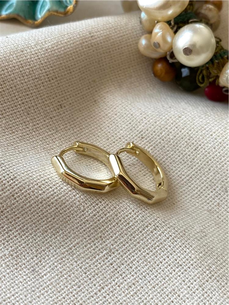 VIP 14K Altıgen Küpe