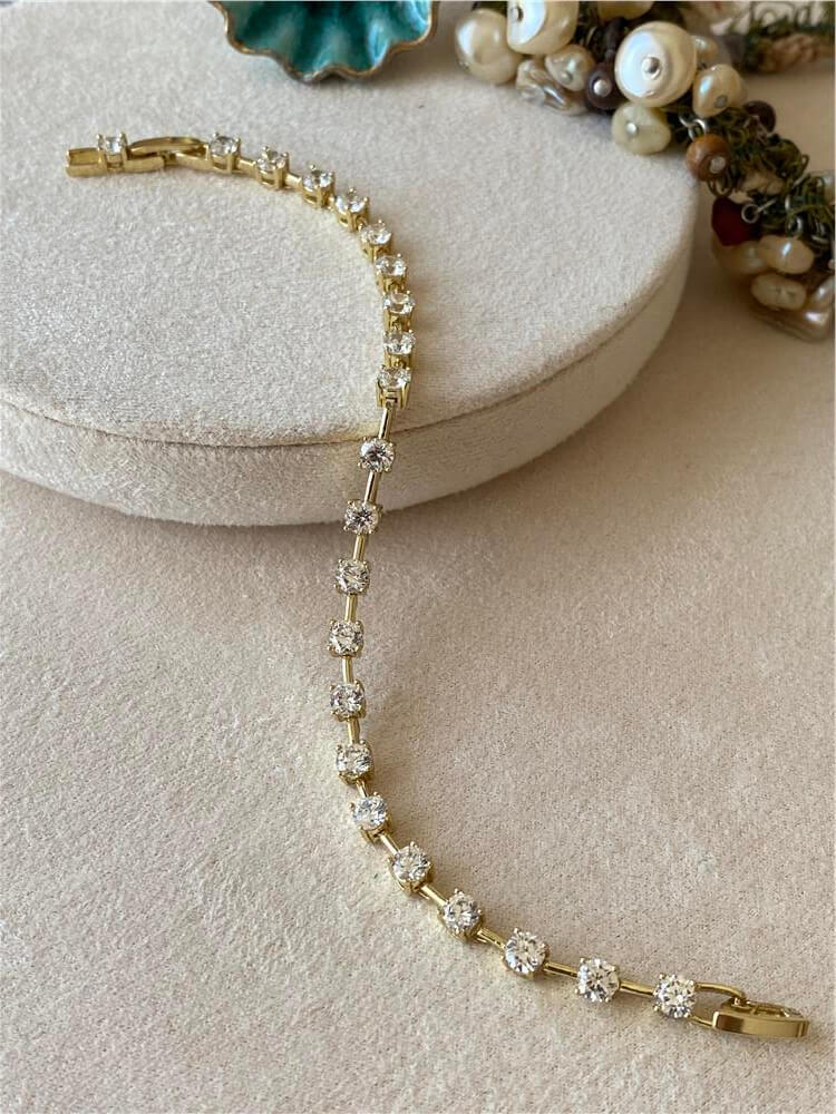 VIP 14K Aralıklı Suyolu Bileklik