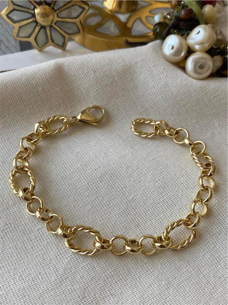VIP 14K Burgu Detaylı Halka Bileklik