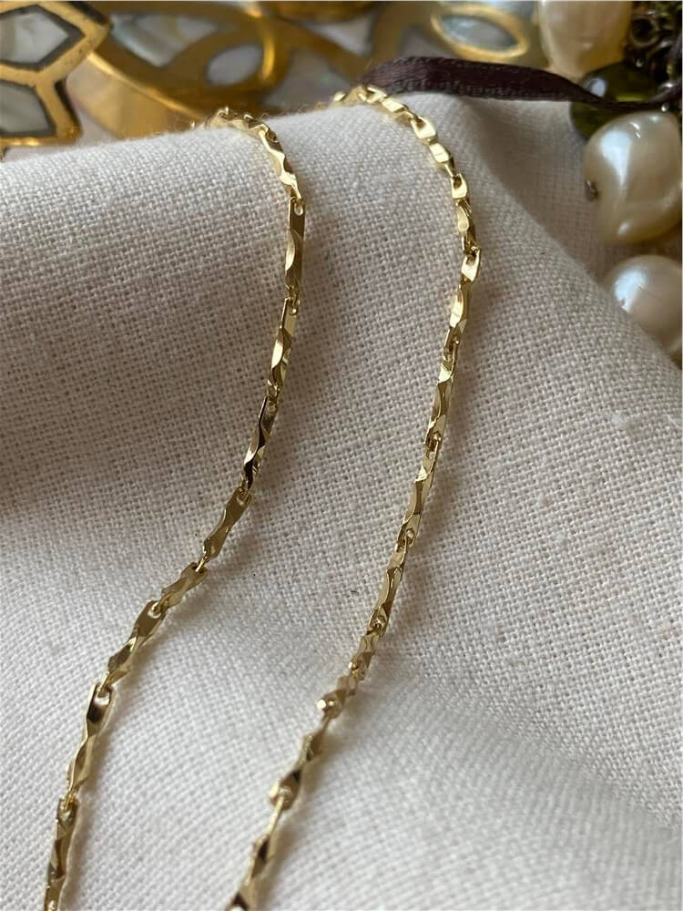 VIP 14K Burma Silindir Zincir Kolye