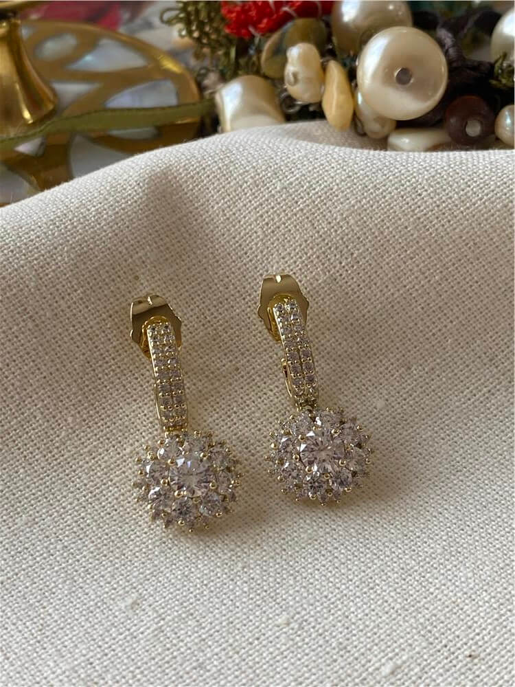 VIP 14K Çiçek Küpe