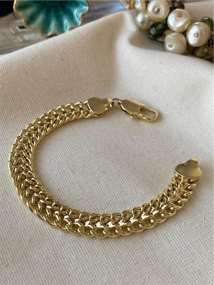 VIP 14K Çift Örme Bileklik