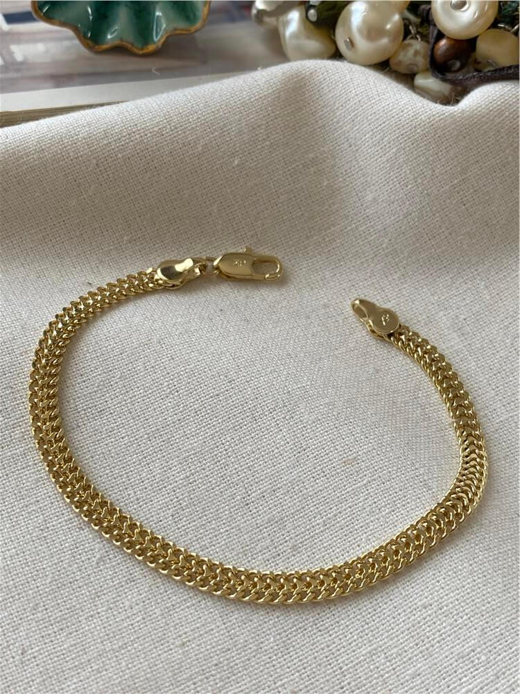 VIP 14K Çift Örme Zincir Bileklik
