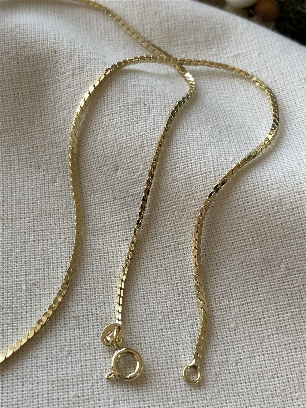 VIP 14K Dalga Model Zincir Kolye