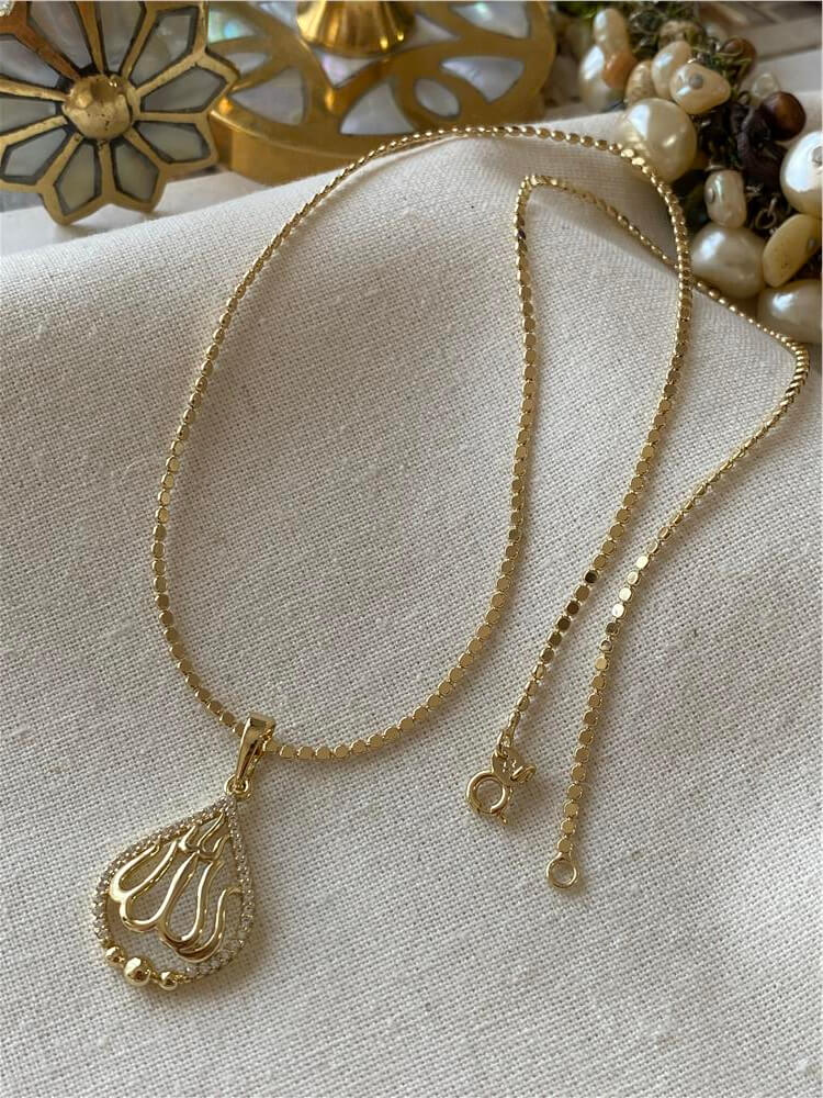 VIP 14K Damla Model Allah Kolye