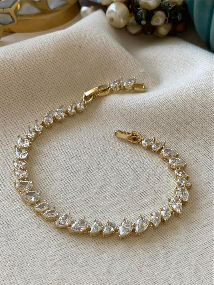 VIP 14K Damla Taşlı Suyolu Bileklik