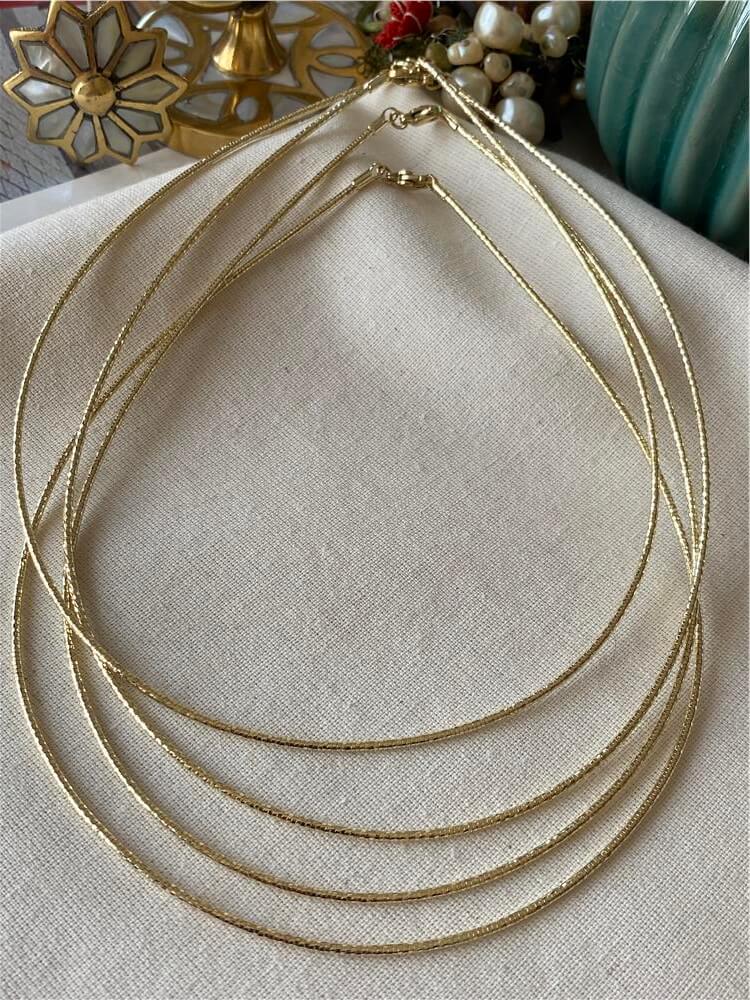 VIP 14K Desenli Choker Kolye