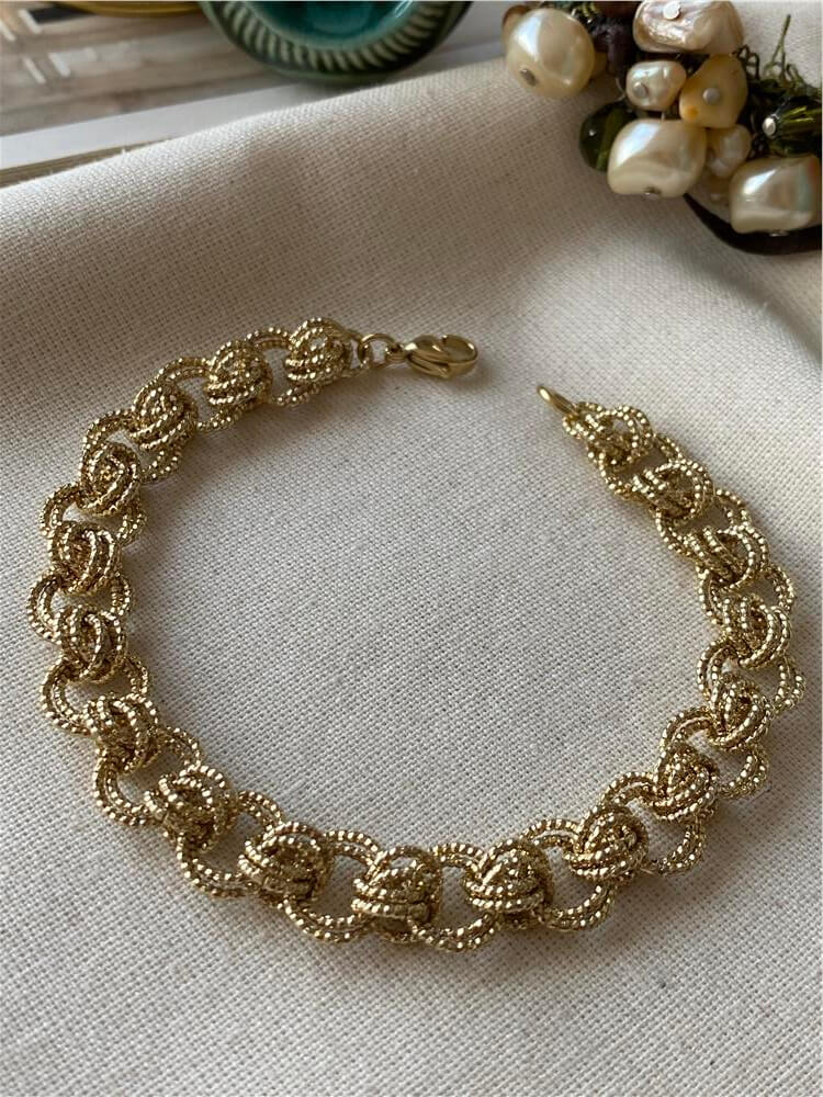 VIP 14K Desenli Halkalar Bileklik