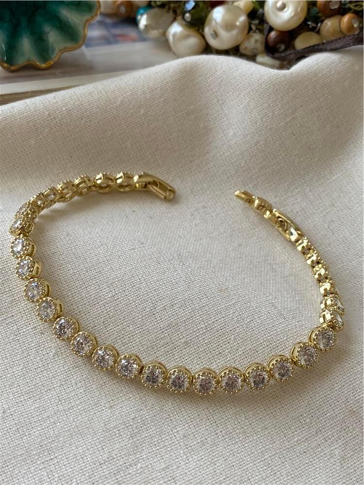 VIP 14K Desenli Yuvarlak Suyolu Bileklik