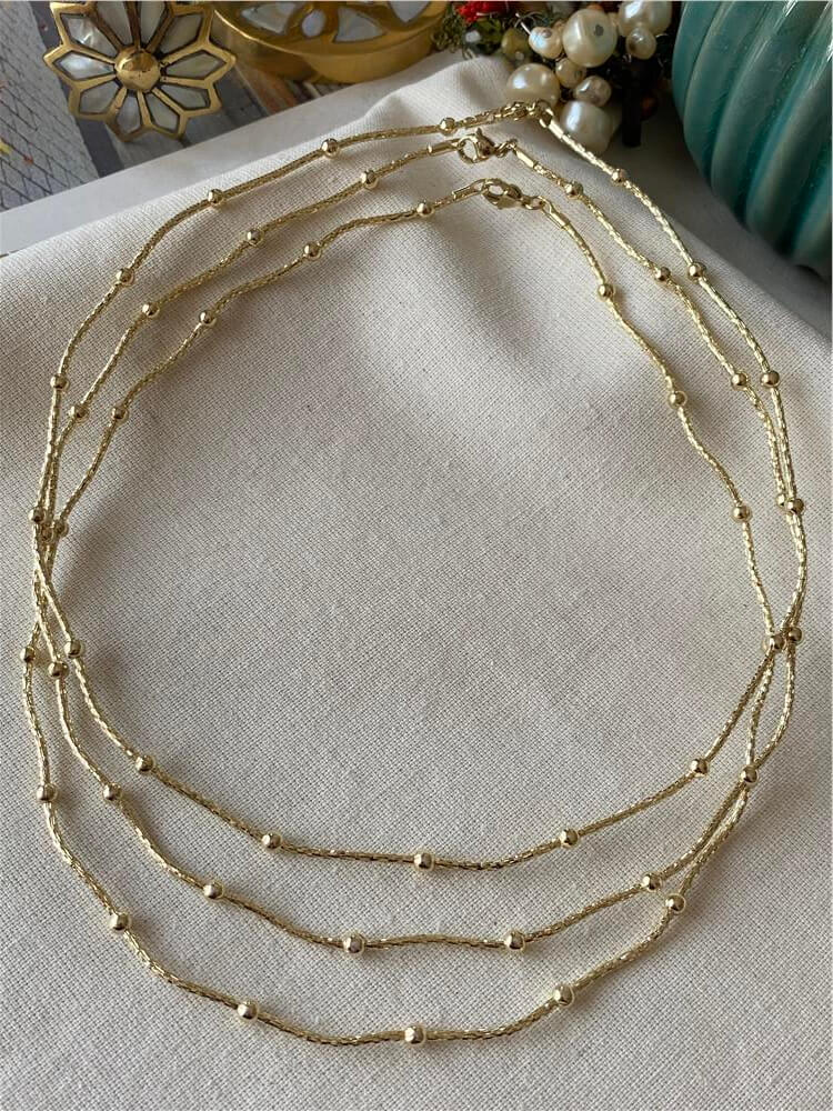 VIP 14K Dorikalı Desenli Choker Kolye