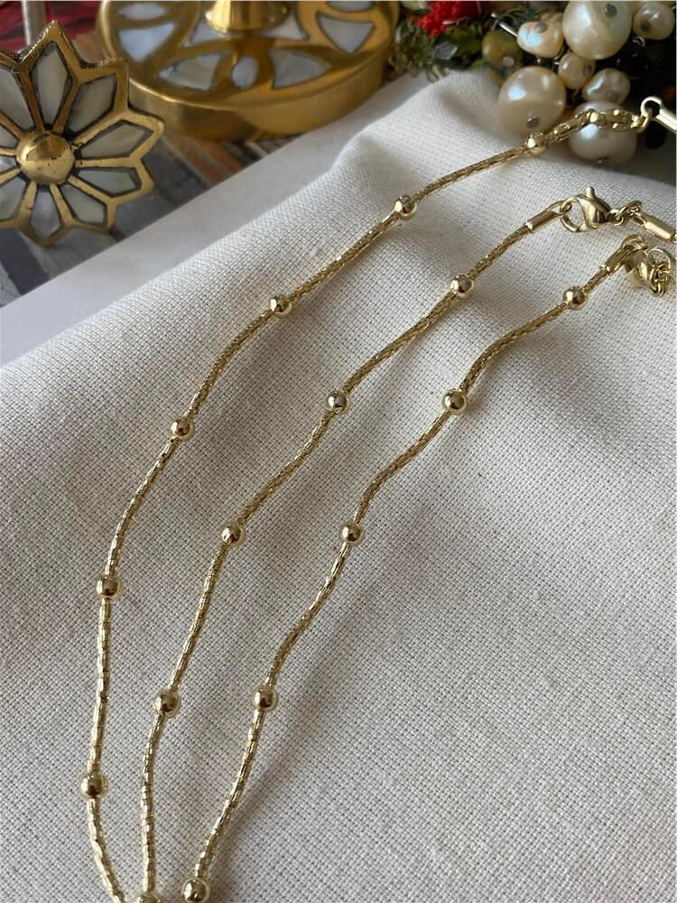VIP 14K Dorikalı Desenli Choker Kolye