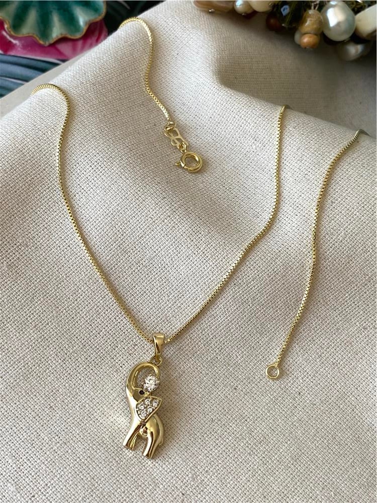 VIP 14K Elephant Kolye