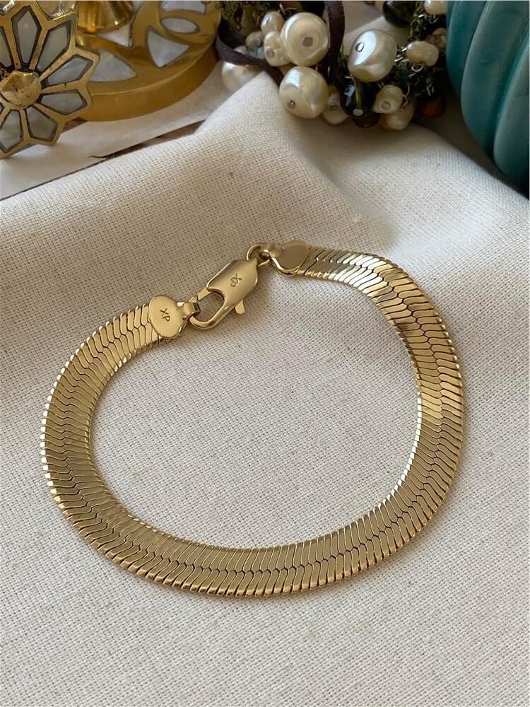 VIP 14K Extra Geniş Yassı Bileklik