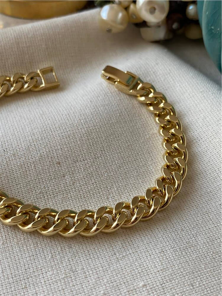 VIP 14K Ezme Detaylı Zincir Bileklik