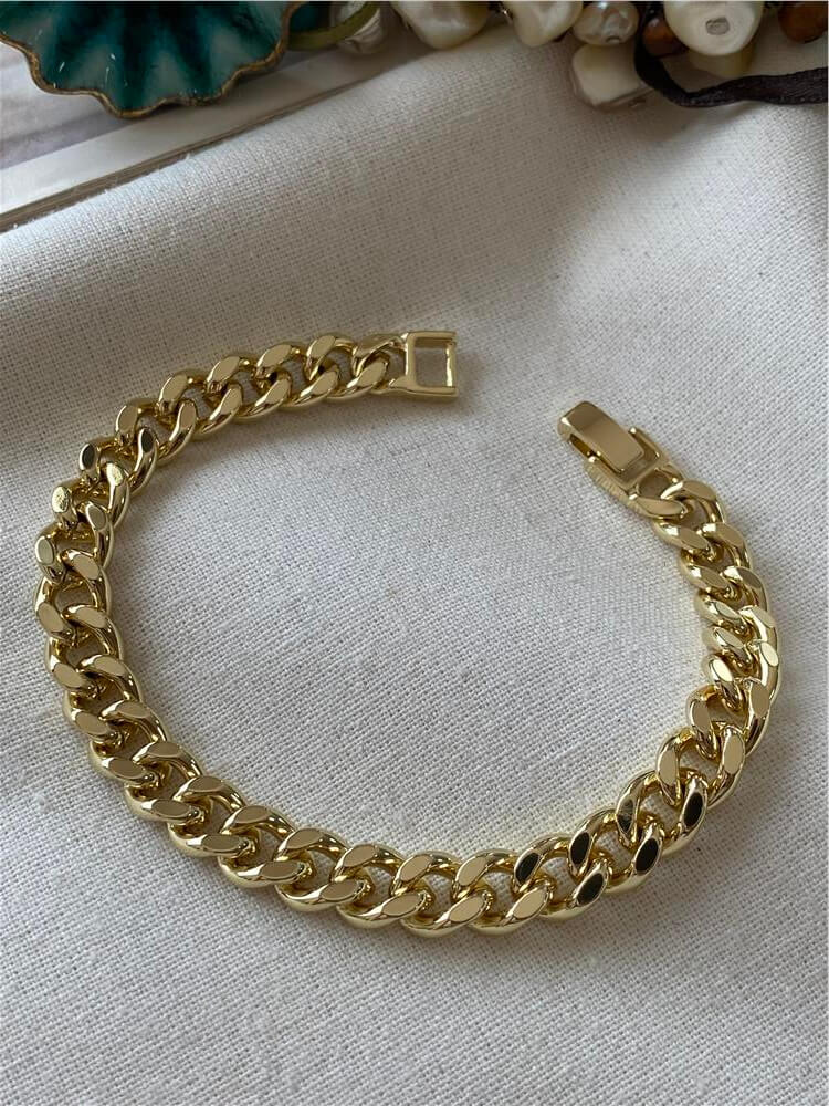 VIP 14K Ezme Kalın Zincir Bileklik