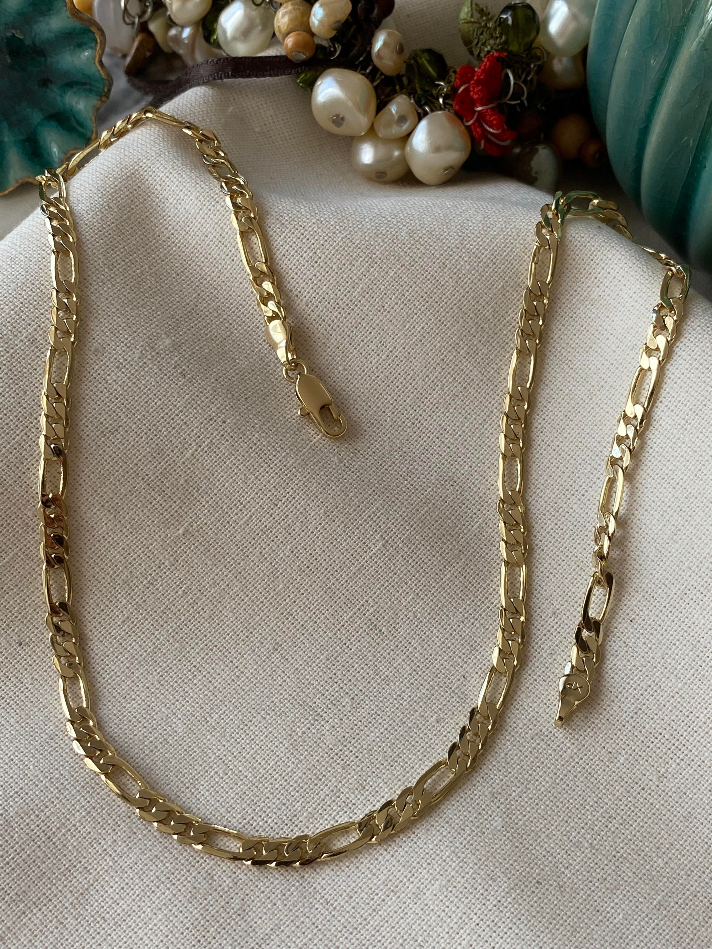 VIP 14K Figaro Kolye