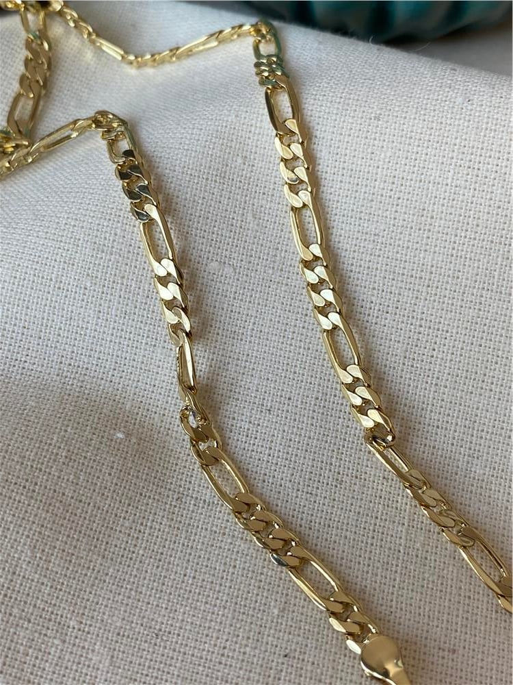 VIP 14K Figaro Kolye