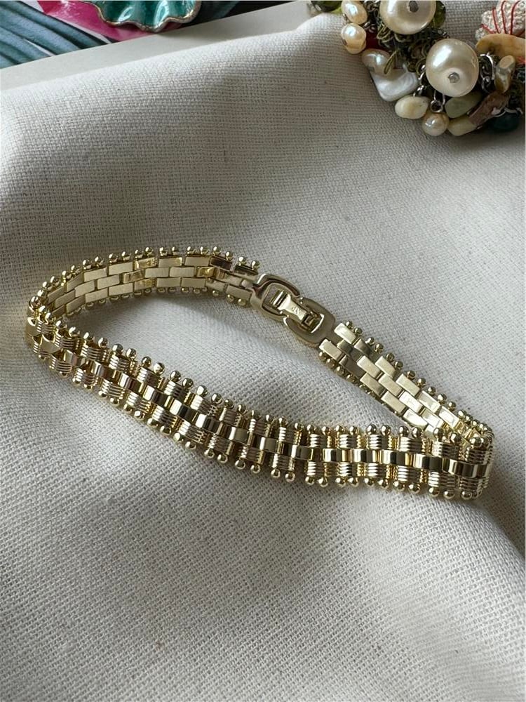 VIP 14K Geçmeli Örme Bileklik