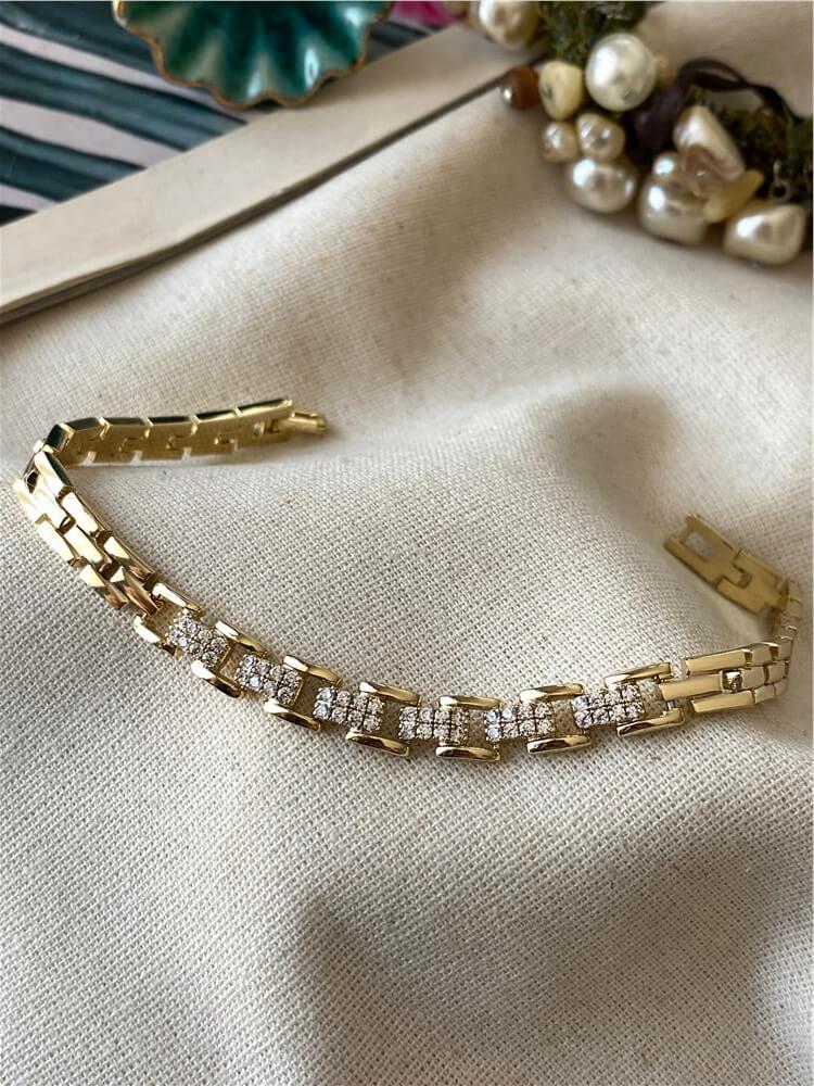 VIP 14K Geçmeli Taşlı Bileklik