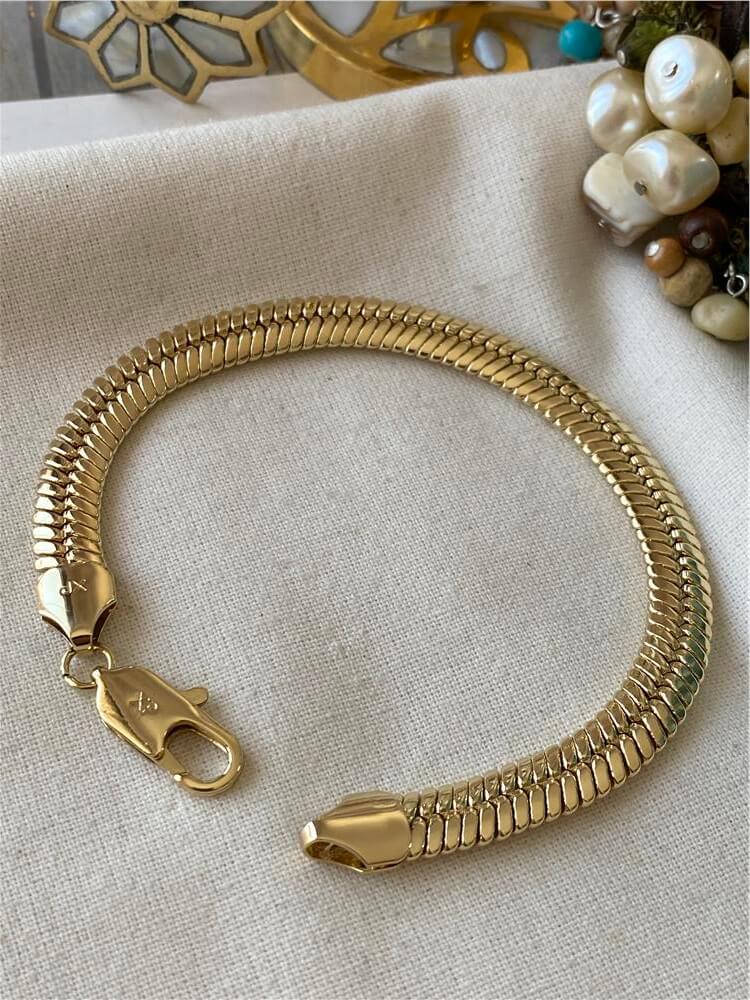 VIP 14K Geniş Balıksırtı Model Bileklik