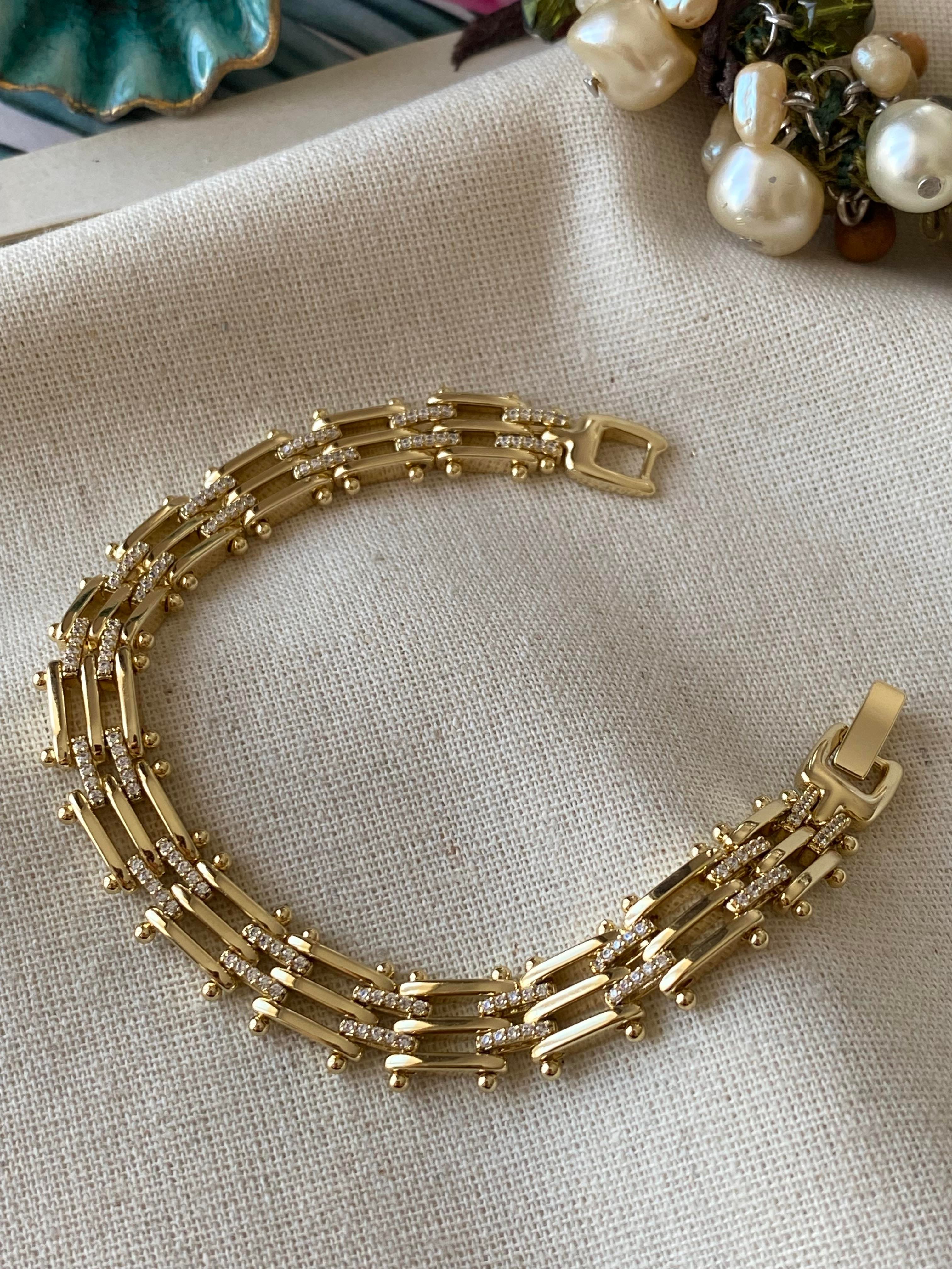 VIP 14K Geniş  Dorikalı Kılçık Bileklik