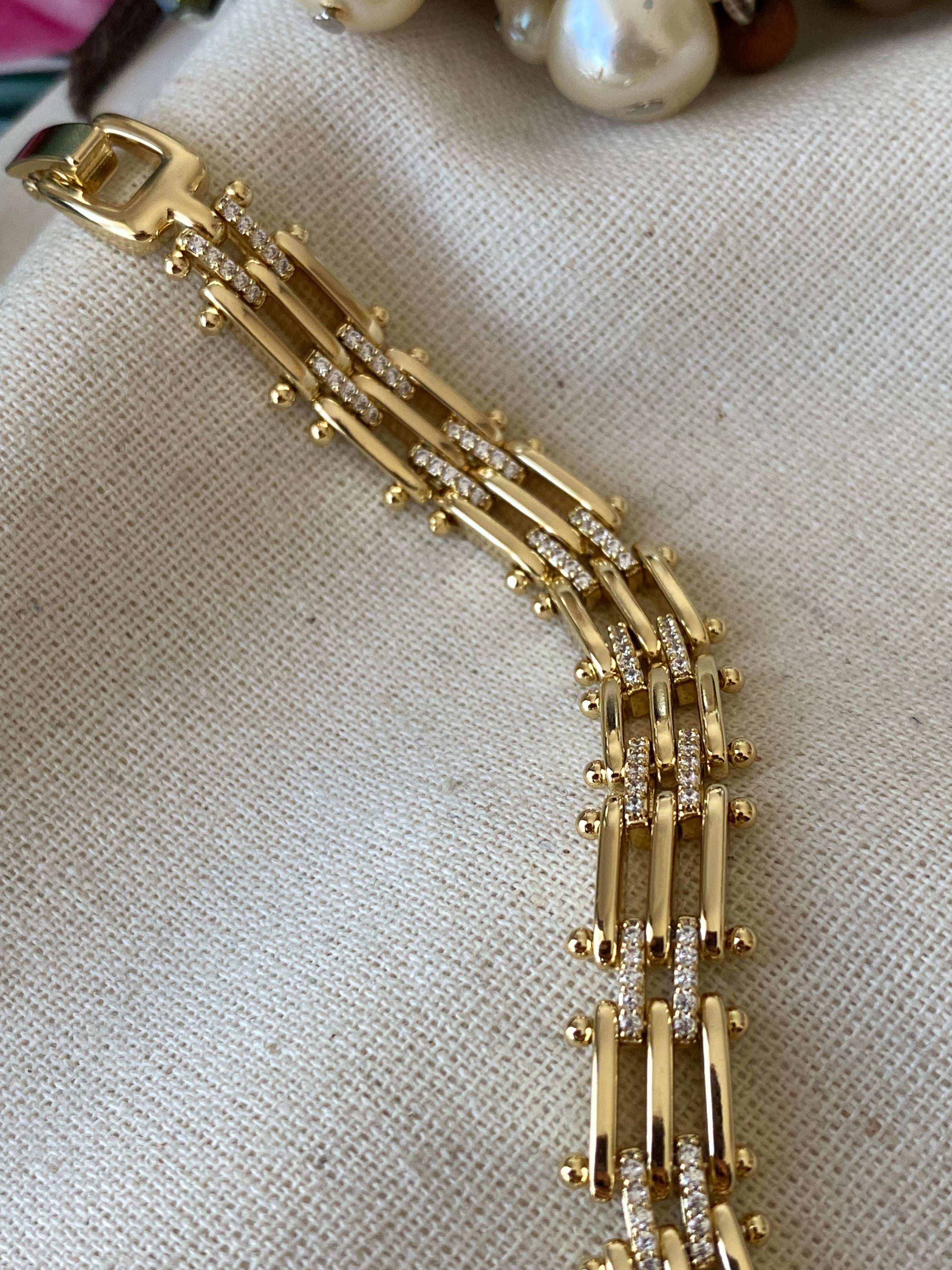 VIP 14K Geniş  Dorikalı Kılçık Bileklik