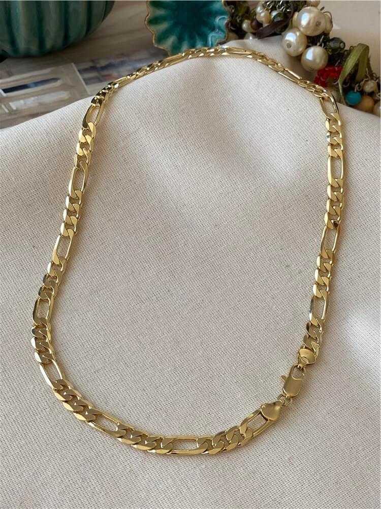 VIP 14K Geniş Figaro Kolye