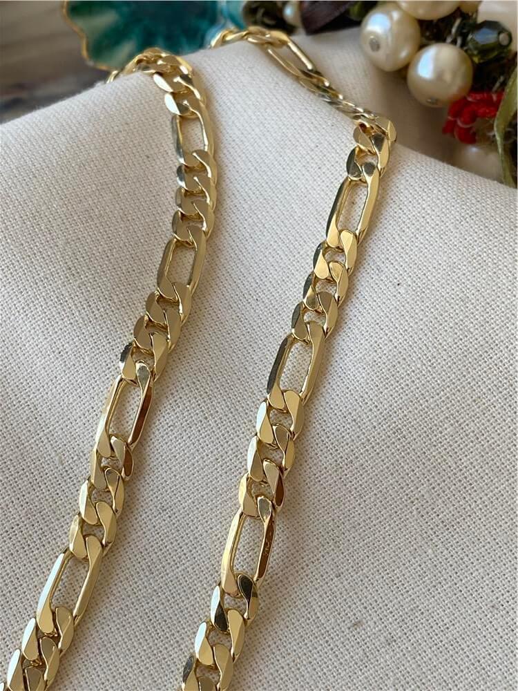 VIP 14K Geniş Figaro Kolye