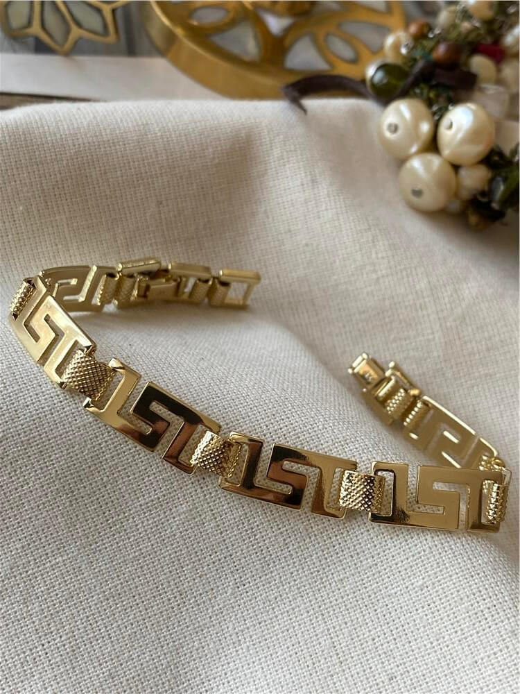 VIP 14K Geniş Maze Bileklik