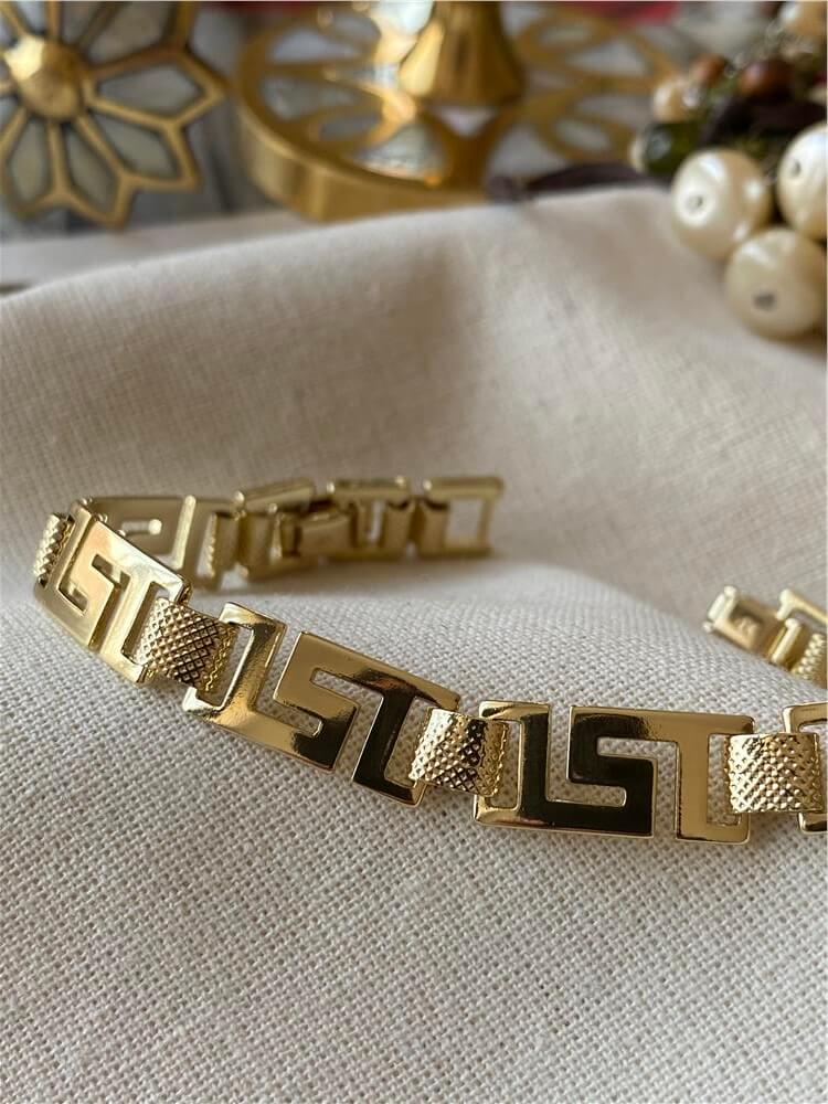 VIP 14K Geniş Maze Bileklik