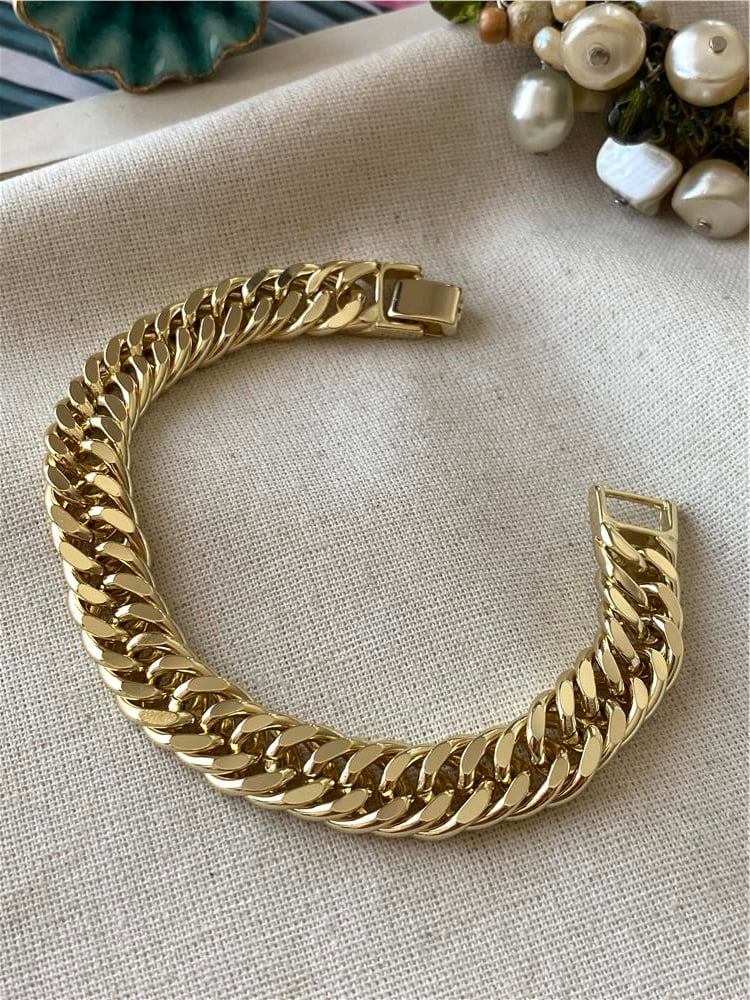 VIP 14K Geniş Örme Bileklik