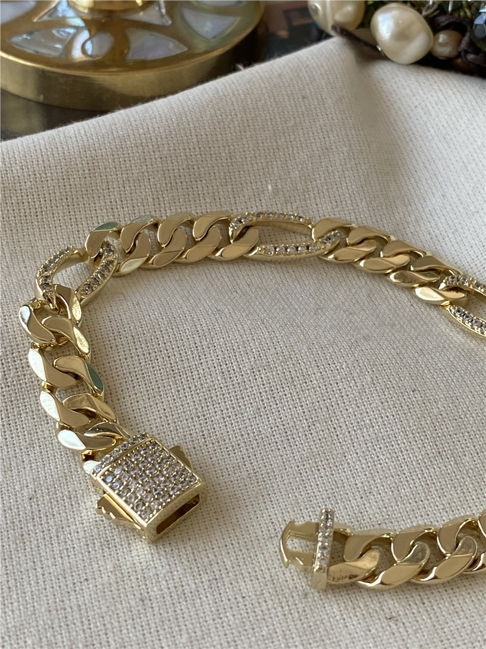 VIP 14K Gurmet Model Figaro Zincir Bileklik