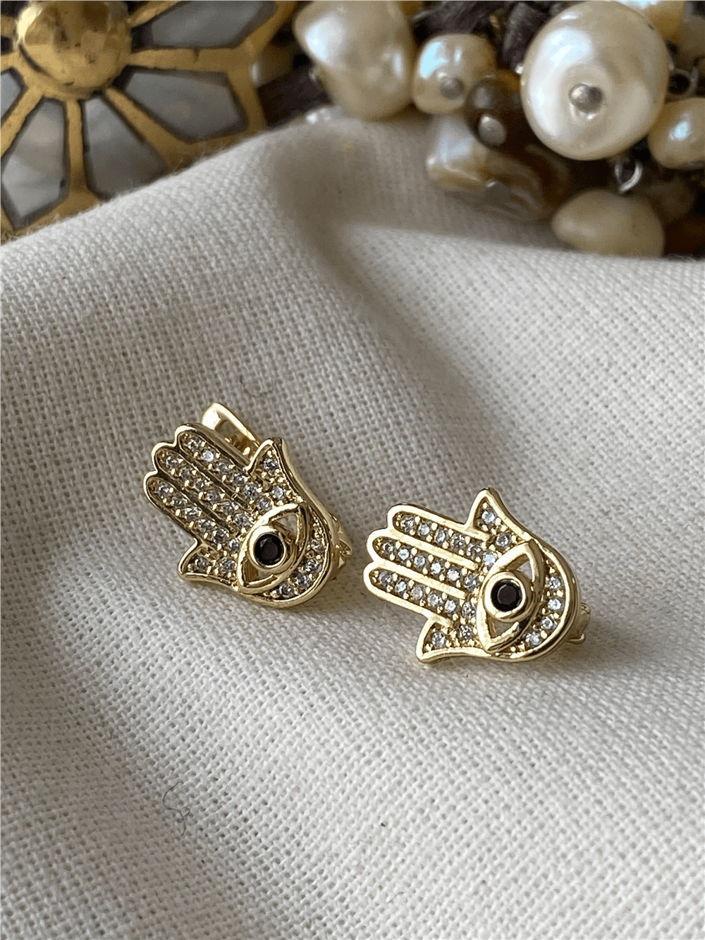 VIP 14K Hamsa Eli Küpe