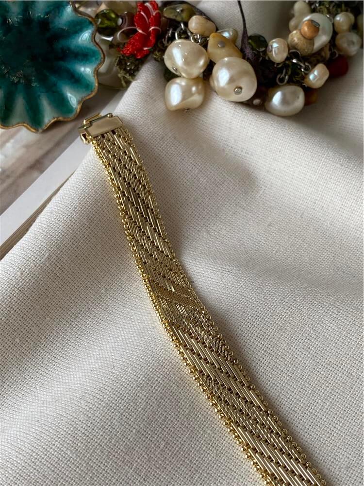 VIP 14K Hasır Örme Bileklik