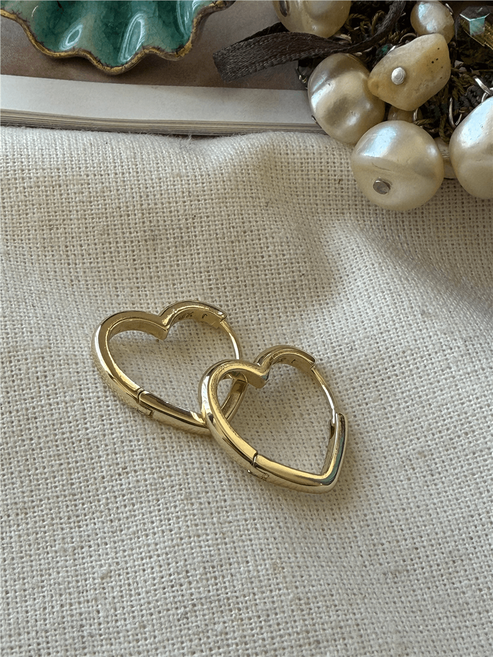 VIP 14K İnce Kalp Küpe