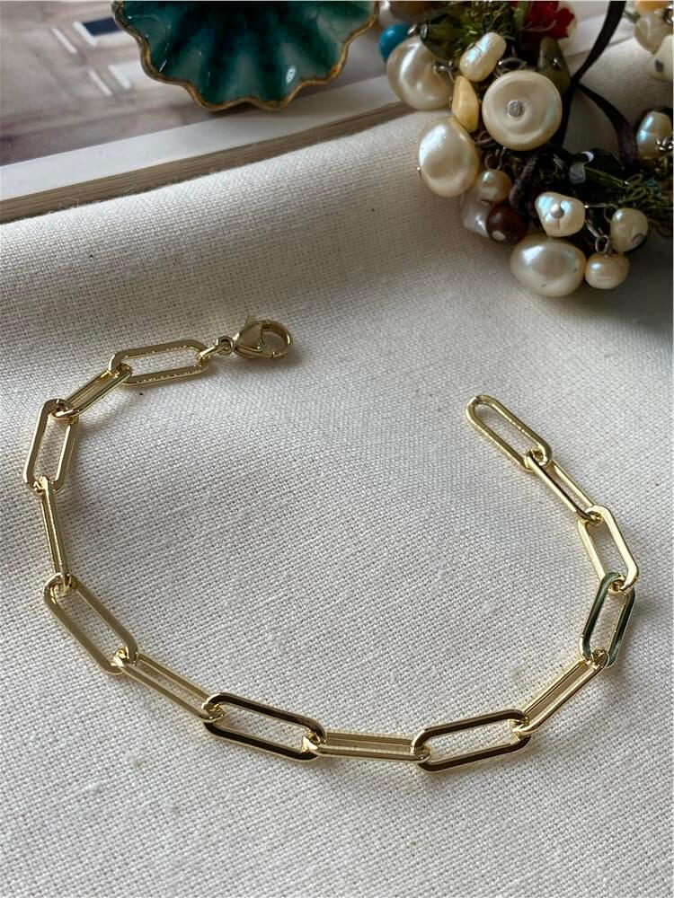 VIP 14K İnce Oval Zincir Bileklik