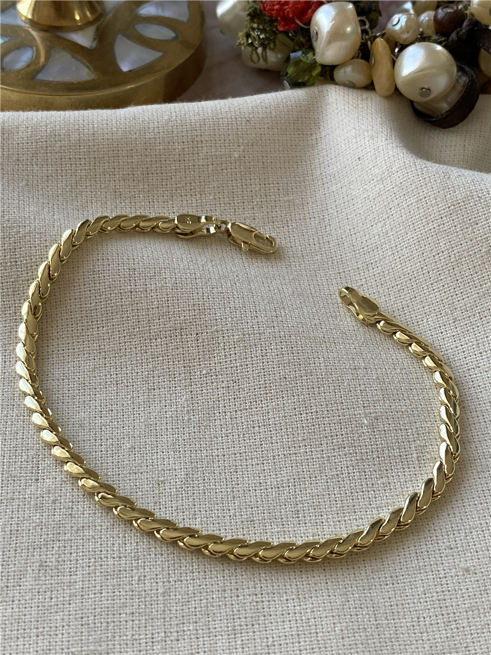 VIP 14K İnce Wave Bileklik