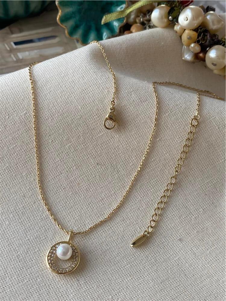 VIP 14K İncili Halka Kolye