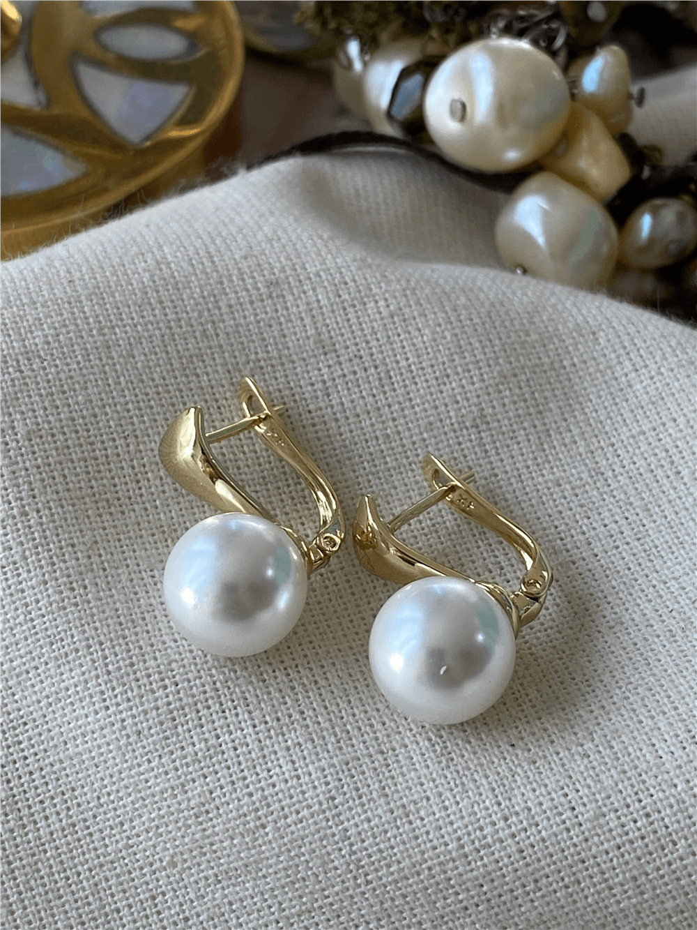 VIP 14K İncili Küpe