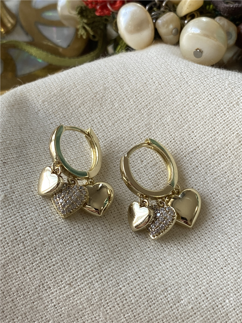 VIP 14K Kalp Sallantılı Küpe