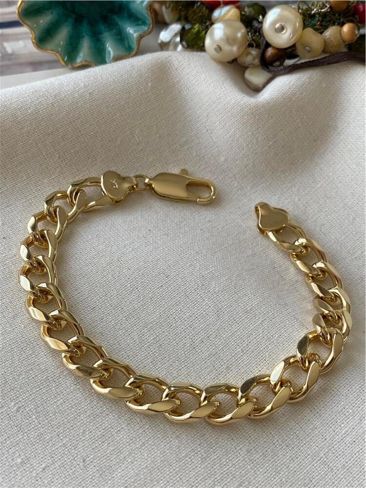 VIP 14K Köşeli Aralıklı Zincir Bileklik