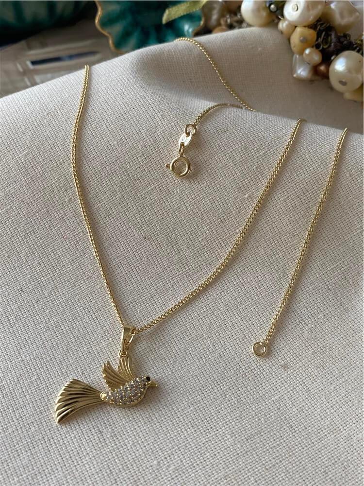 VIP 14K Kuş Kolye