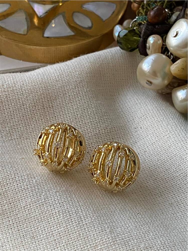 VIP 14K Mini Kafes Küpe