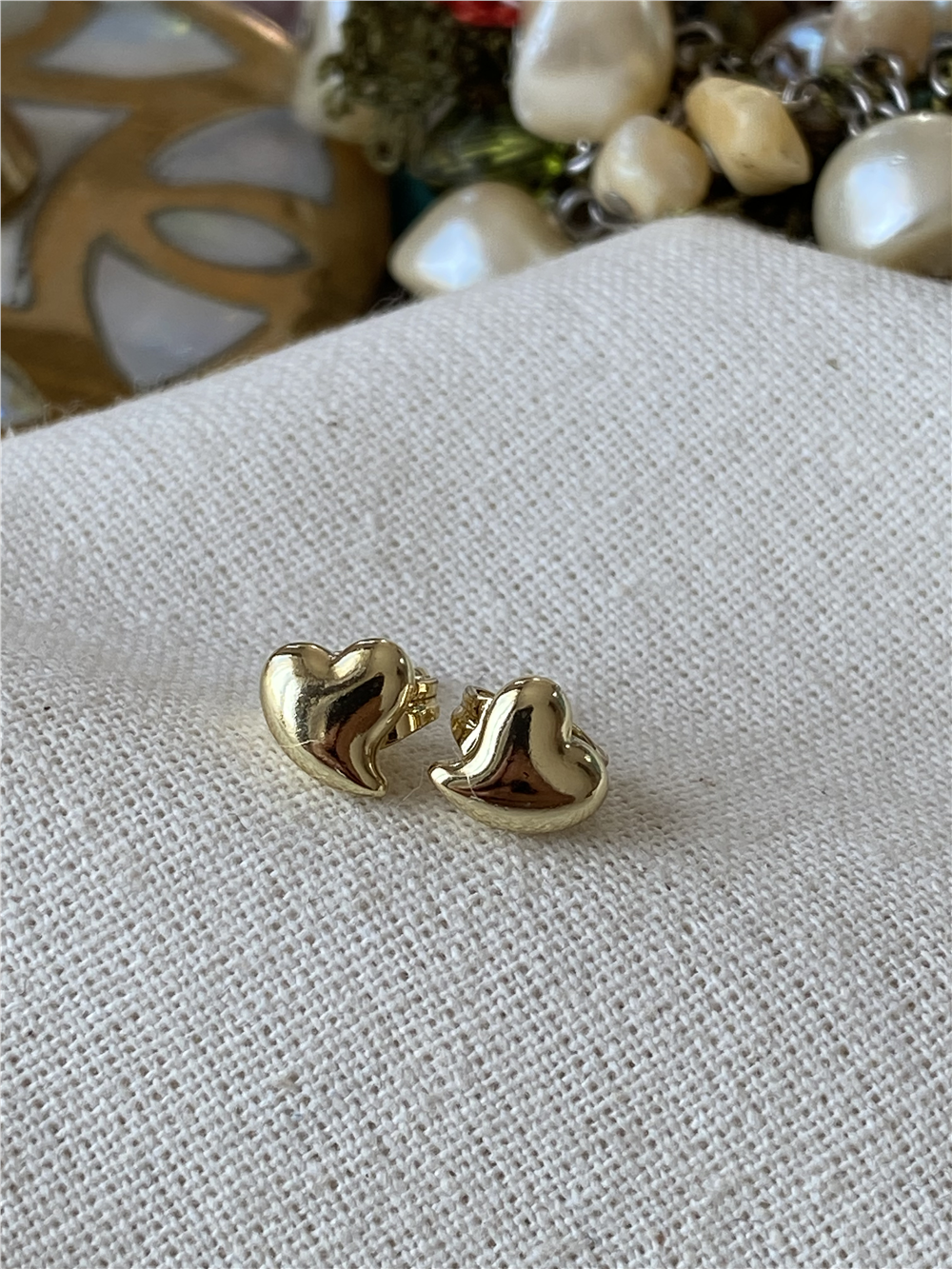 VIP 14K Mini Kıvrımlı Kalp Küpe